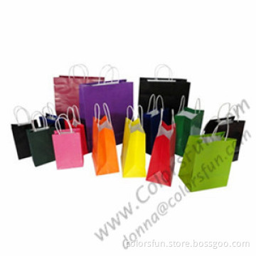 White Kraft Paper Shopping Bag with Twisted Handle